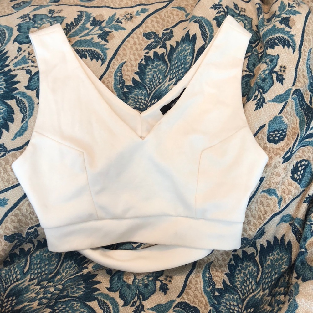 Cream/ ivory crop top